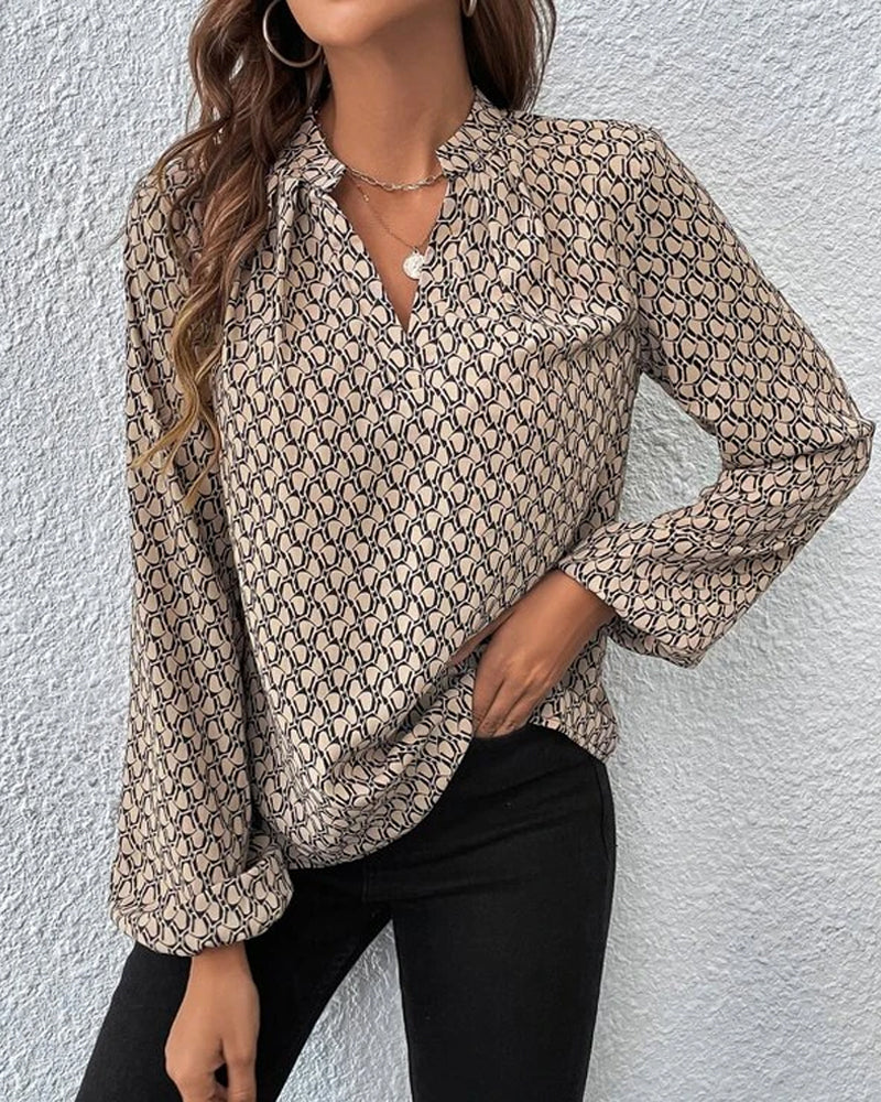 Vossermode | Elegante blouse met patronen