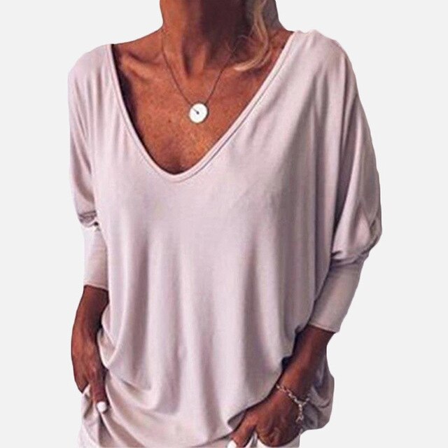 Vossermode | Plus size vrouwen los baggy t-shirt